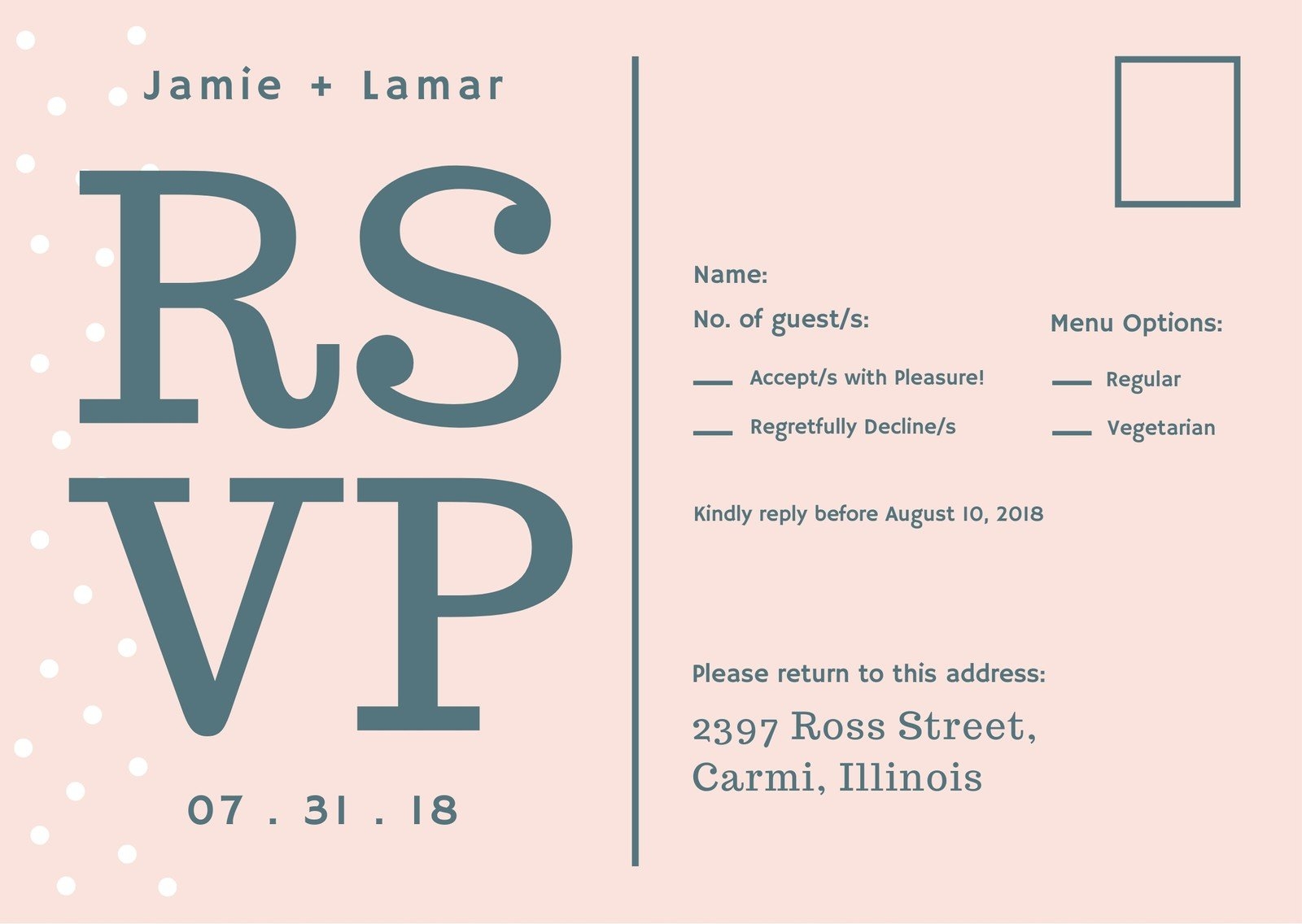 Free Printable Rsvp Postcard Templates