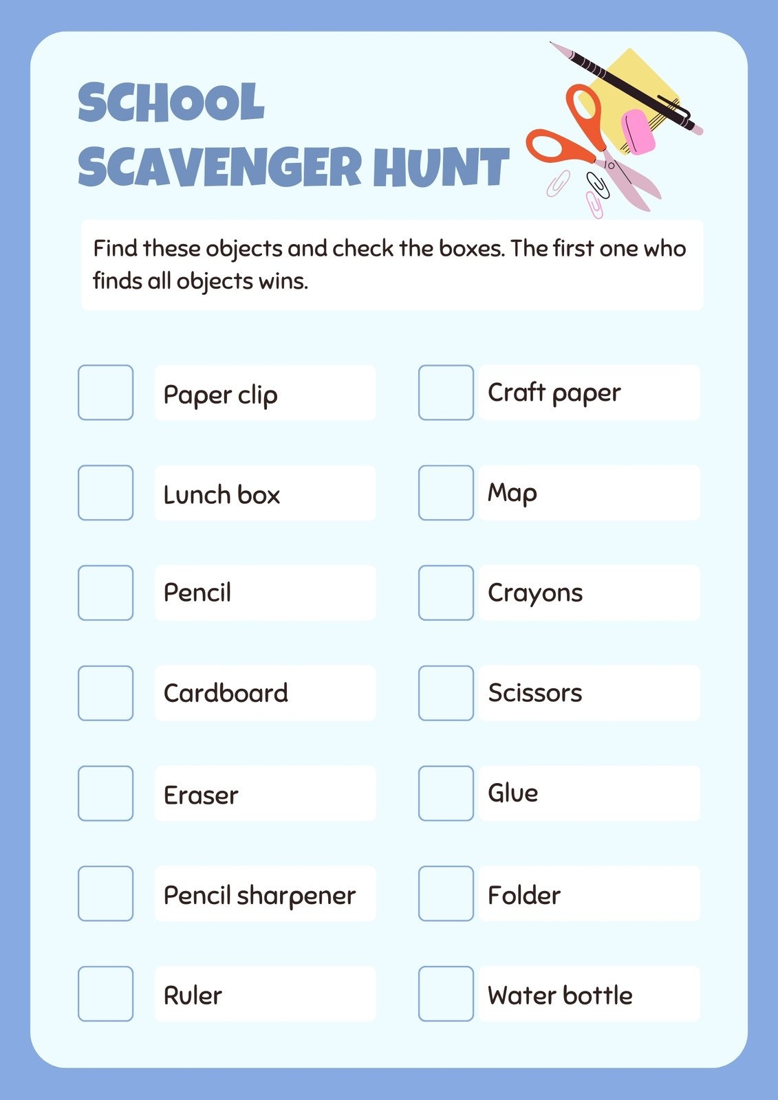 Free And Customizable Scavenger Hunt Templates Free And Customizable Scavenger Hunt Templates
