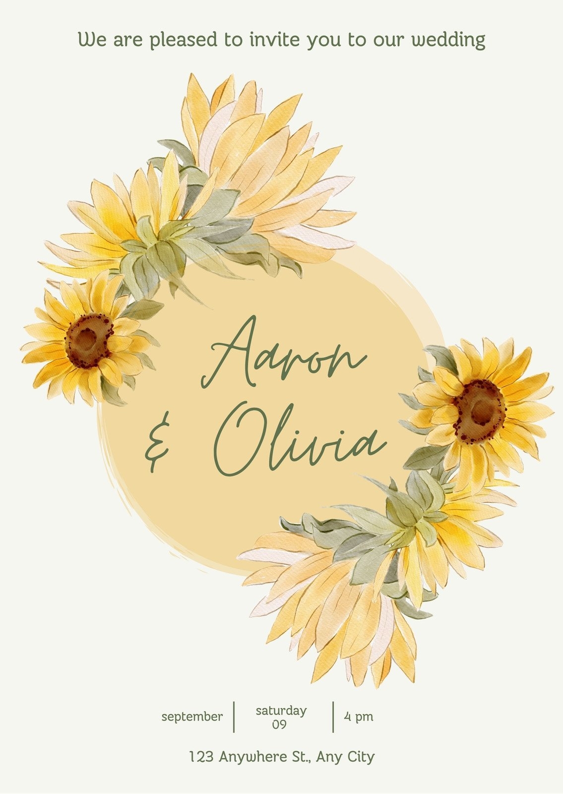 Free And Customizable Sunflower Templates