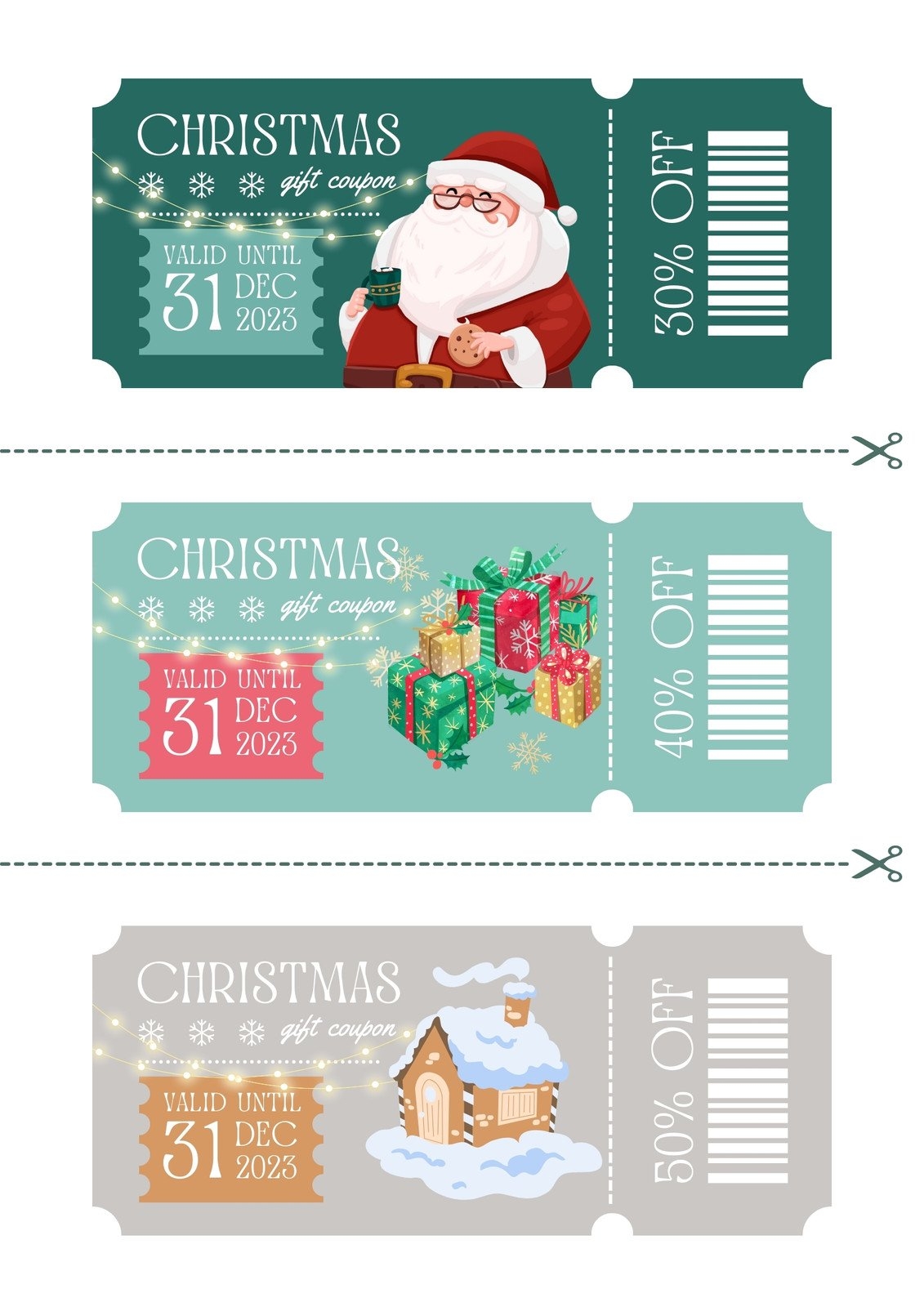 Free And Editable Christmas Coupon Templates Canva