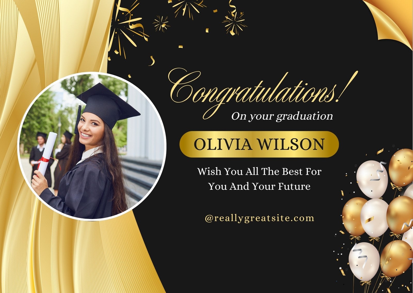 Free And Printable Custom Graduation Card Templates Canva
