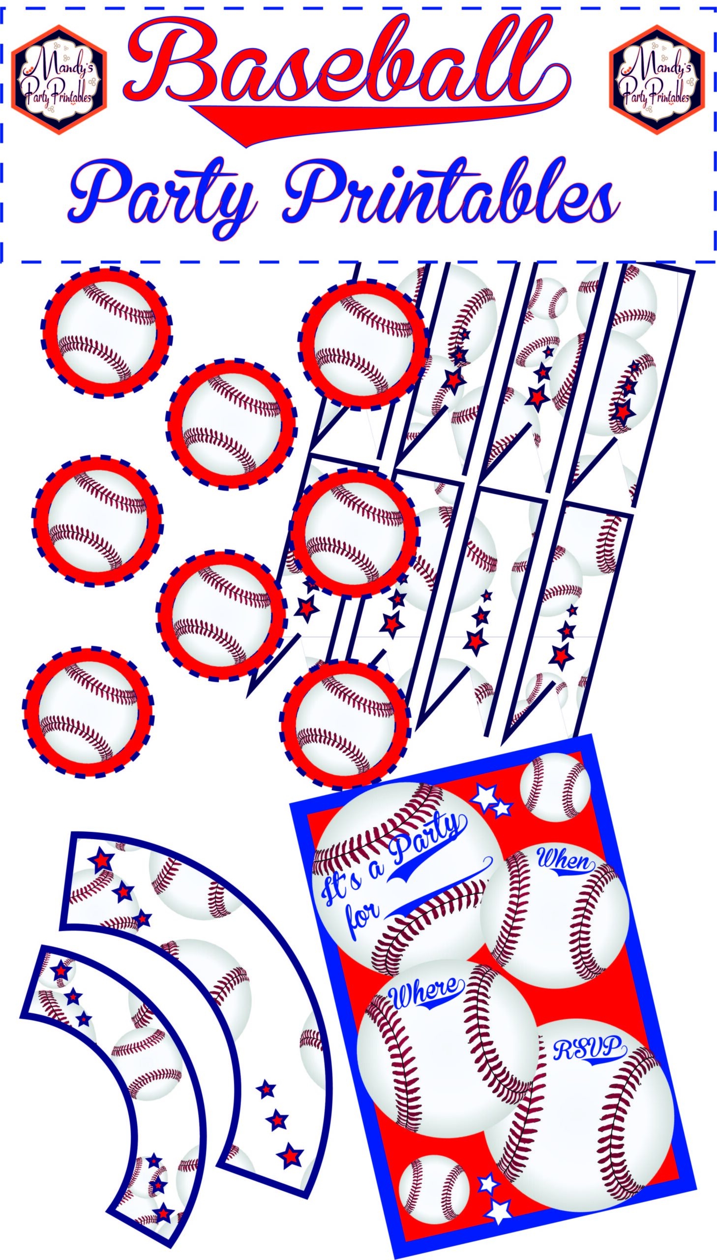 Free Baseball Printables Mandy s Party Printables