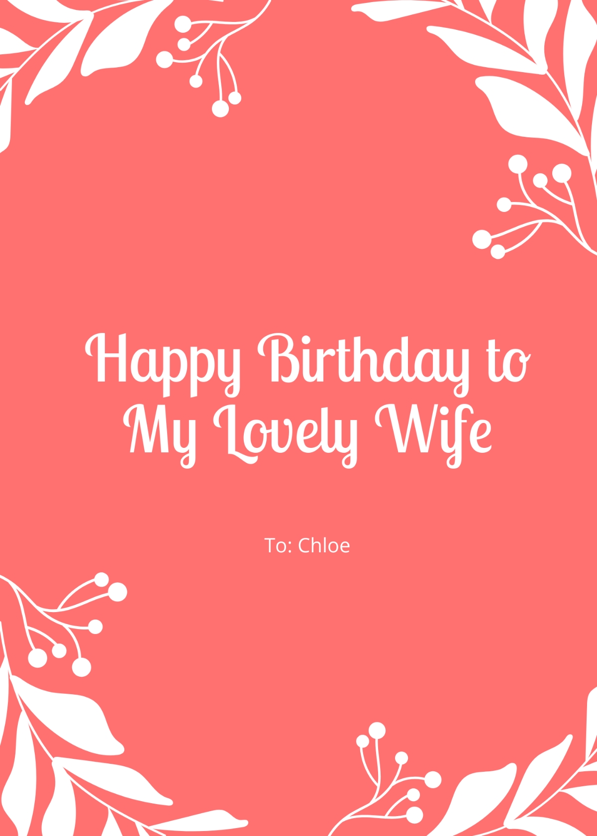Printable Wife Birthday Cards Free