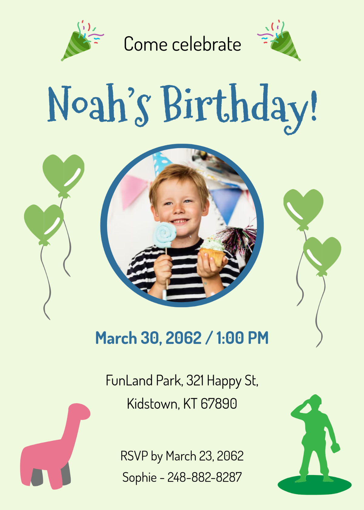 Free Printable Birthday Card Invitation Template