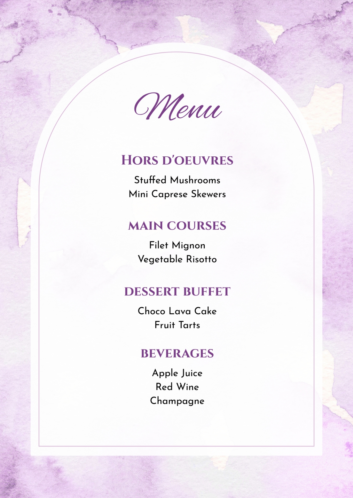 Free Printable Blank Menu