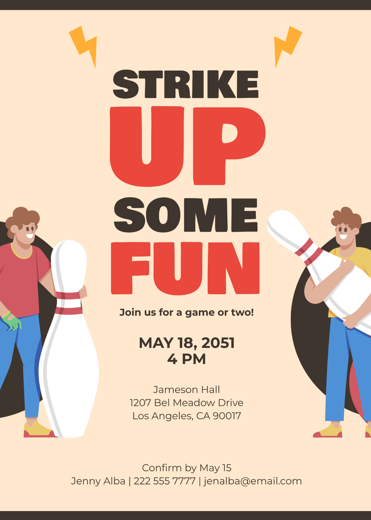 Free Bowling Invitation Templates Editable And Printable