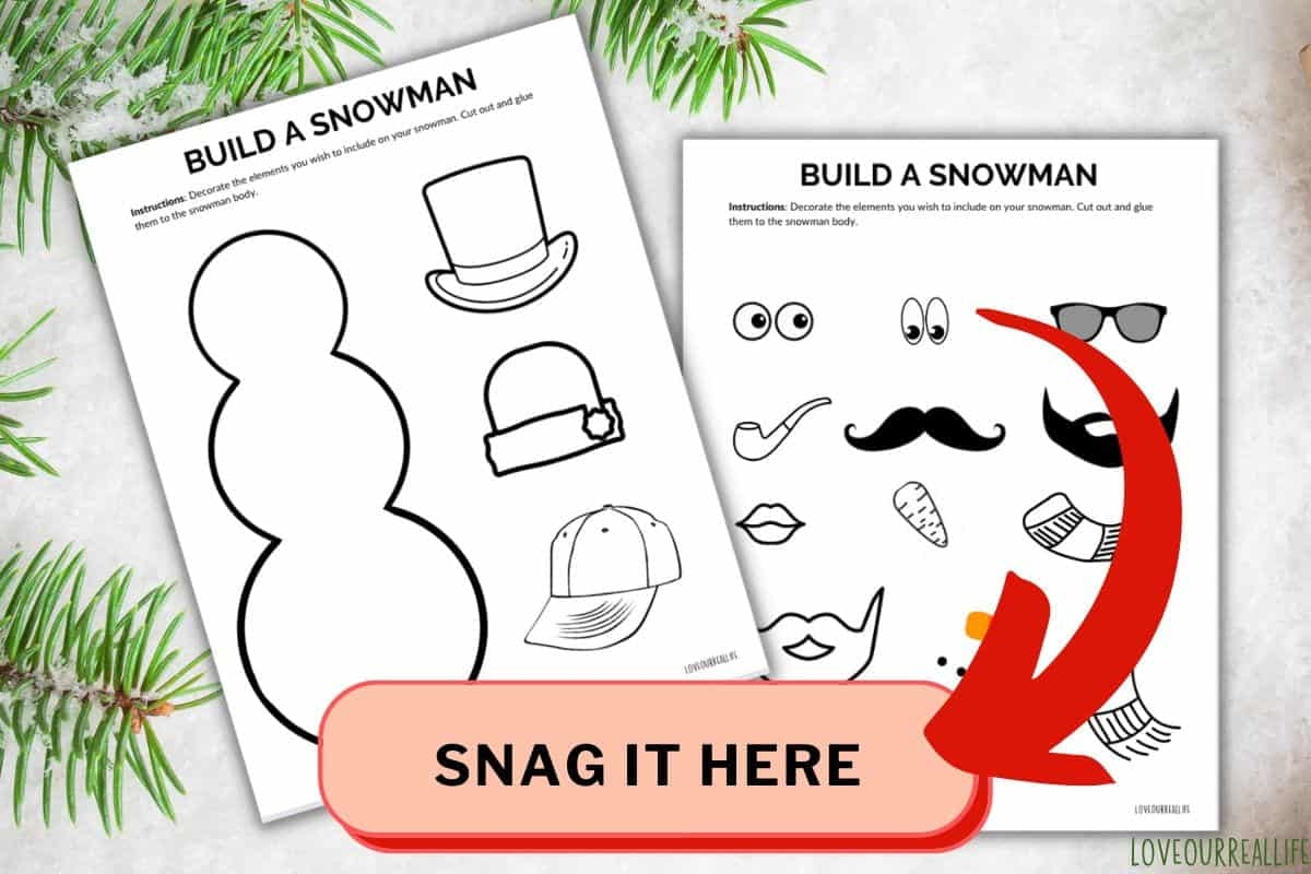 FREE Build A Snowman Printable Template Easy Craft For Kids Love Our Real Life FREE Build A Snowman Printable Template Easy Craft For Kids Love Our Real Life