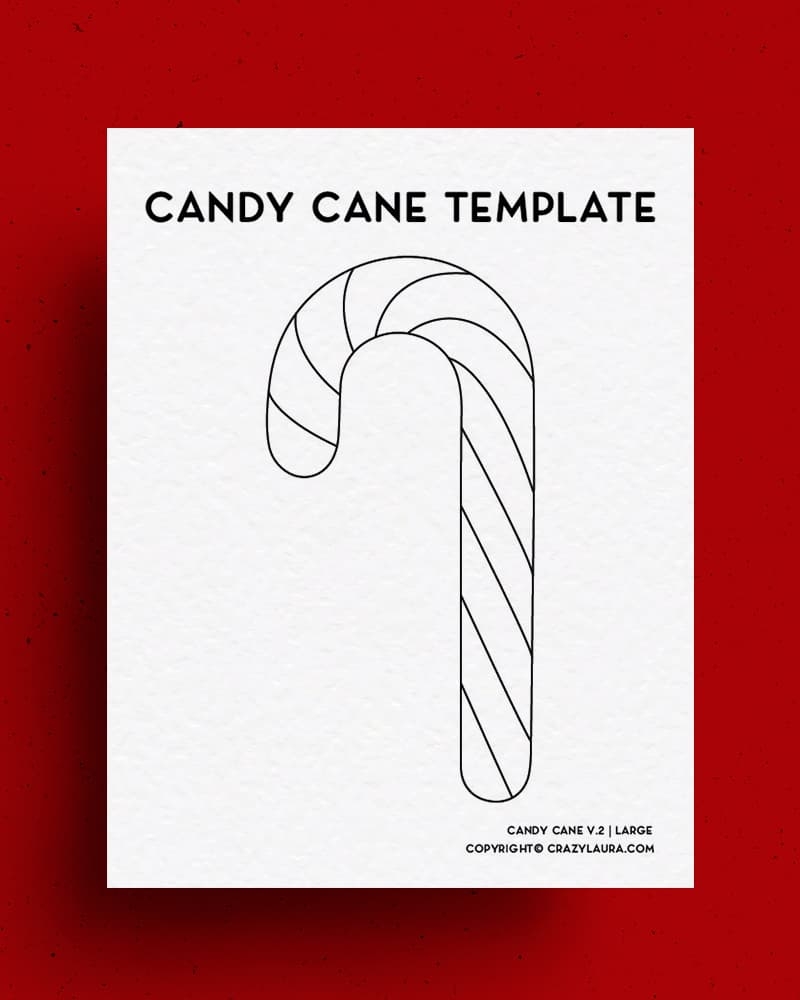 Free Printable Candy Cane