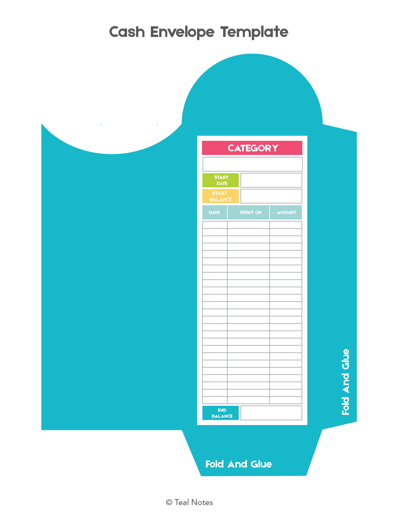 Diy Free Printable Cash Envelope Template