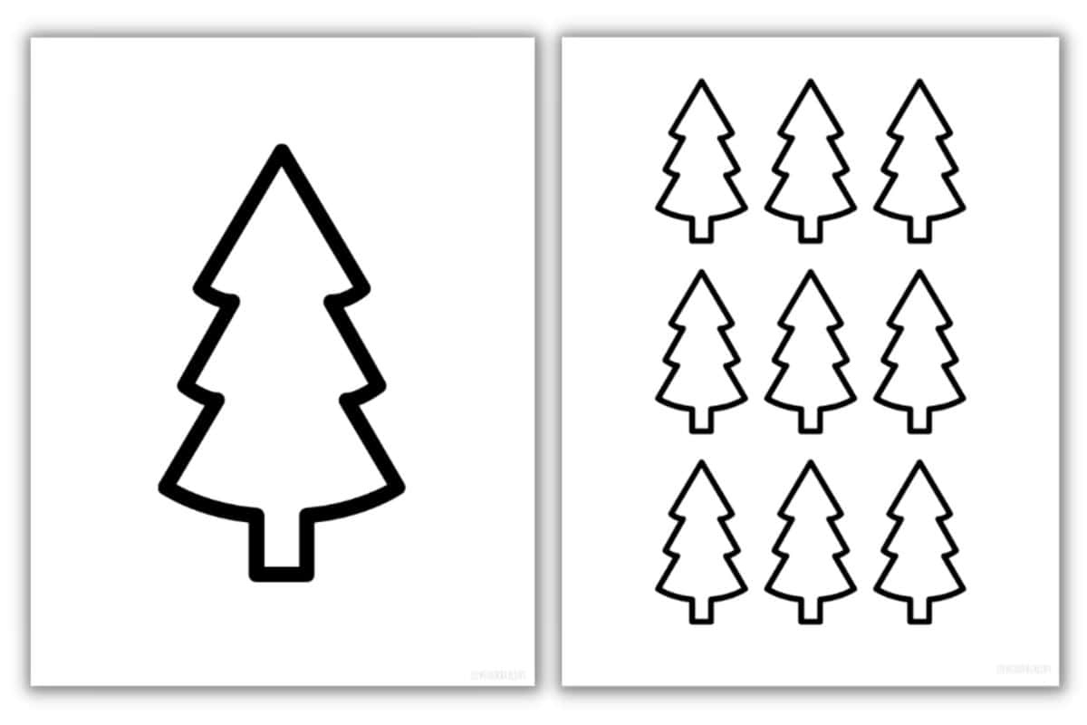 Blank Christmas Tree Template Printable