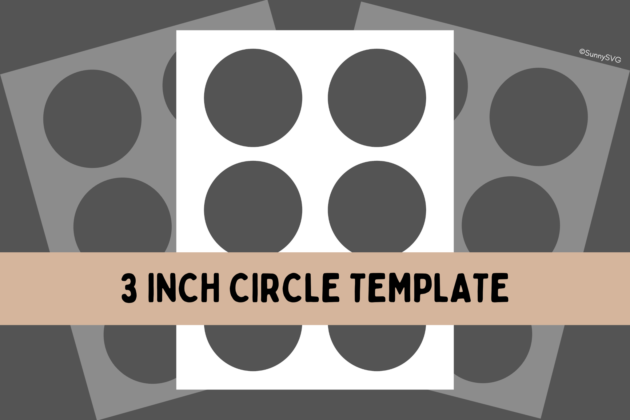 Free Circle Templates Printable 3 Inch Sunny SVG