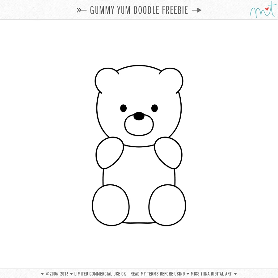FREE CU Gummy Yum Vectors Doodle Miss Tiina Tina Raparanta
