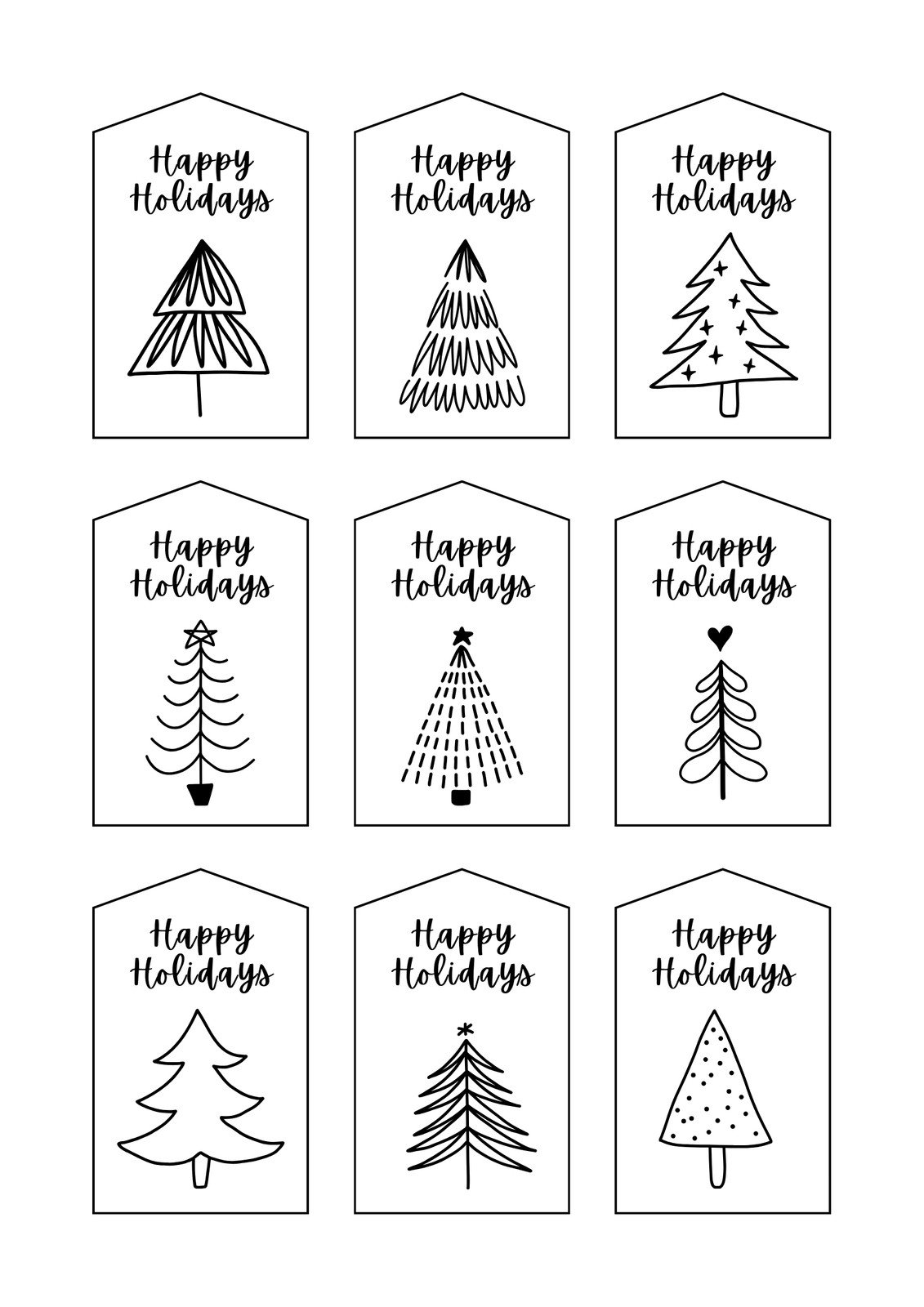 Free Custom Printable Christmas Tag Templates Canva