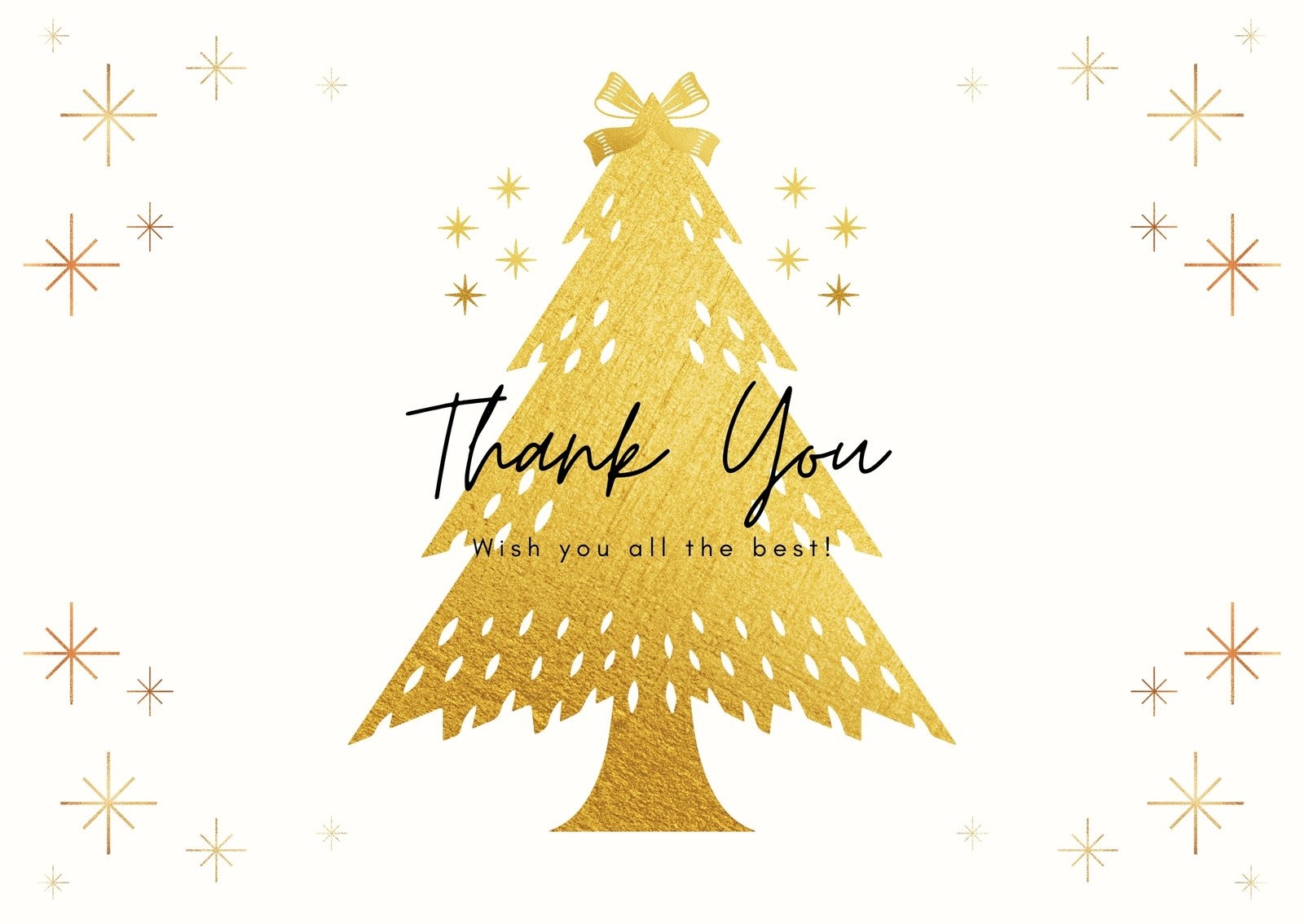 Free Custom Printable Christmas Thank You Card Templates Canva