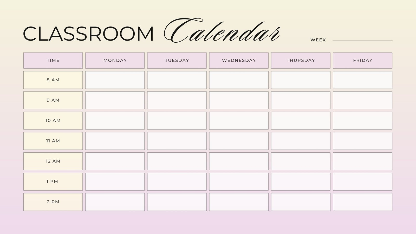Free Custom Printable Classroom Calendar Templates Canva