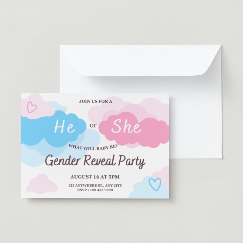 Free Printable Gender Reveal Templates
