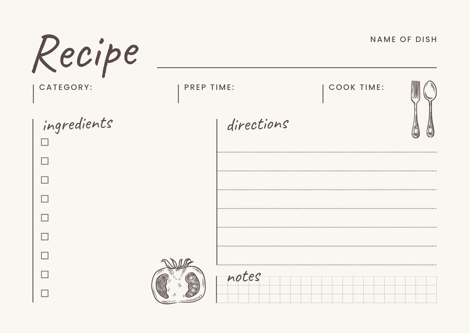 Free Editable Printable Recipe Templates Free Editable Printable Recipe Templates