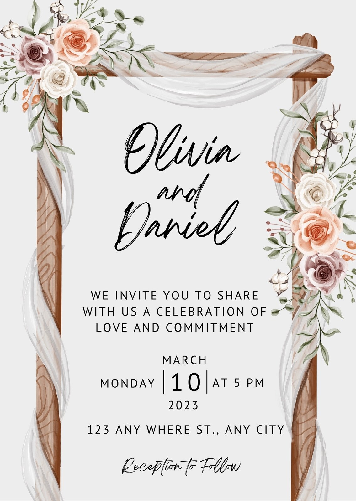 Free Printable Invitation Rustic Template