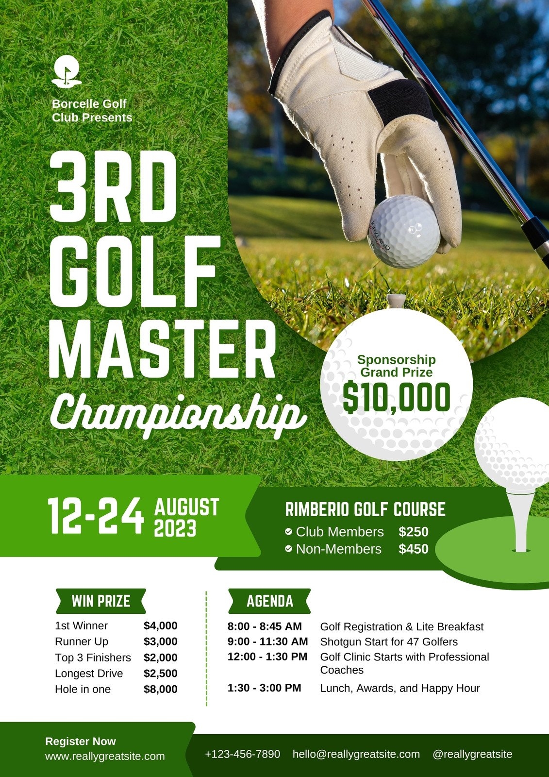 Free Customizable Golf Tournament Flyer Templates Canva
