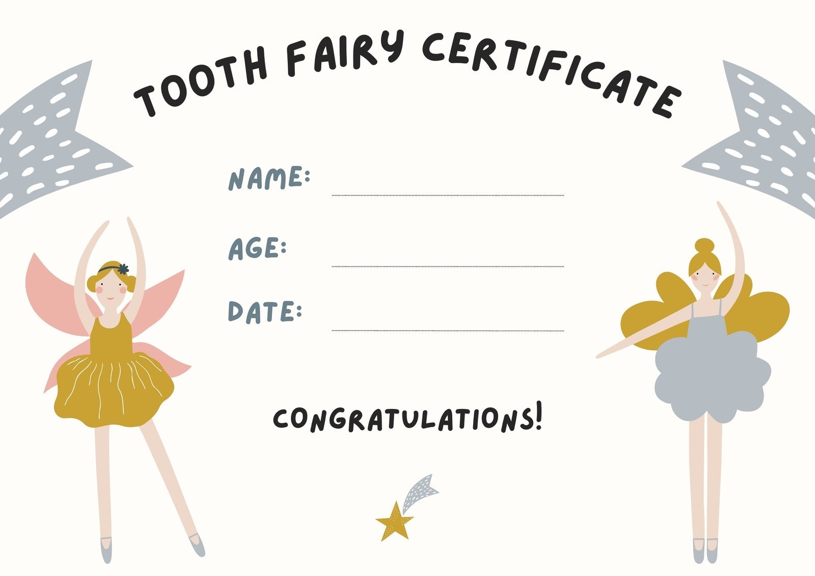 Free Printable Tooth Fairy