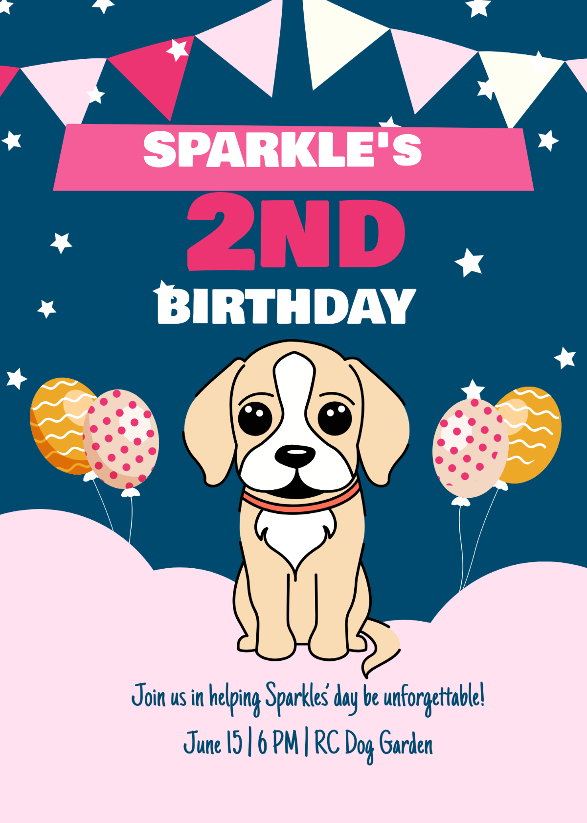 Free Dog Birthday Invitation Templates Editable And Printable
