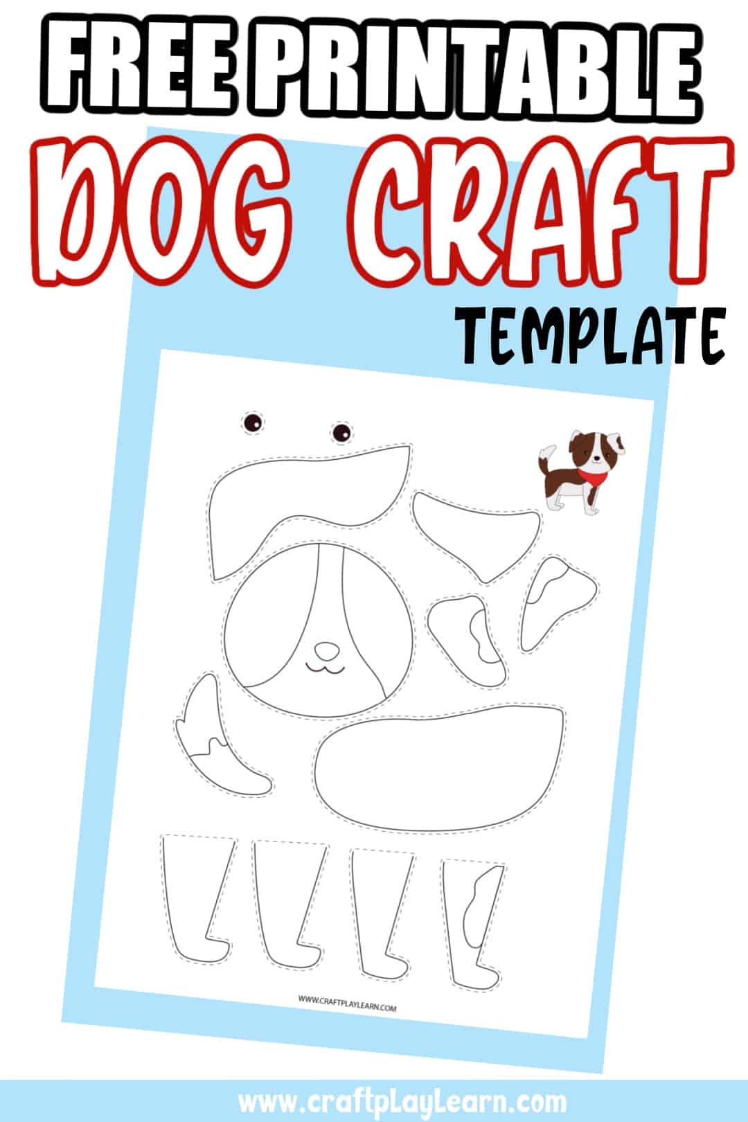 Free Dog Printable Template For Kids Craft Play Learn Free Dog Printable Template For Kids Craft Play Learn