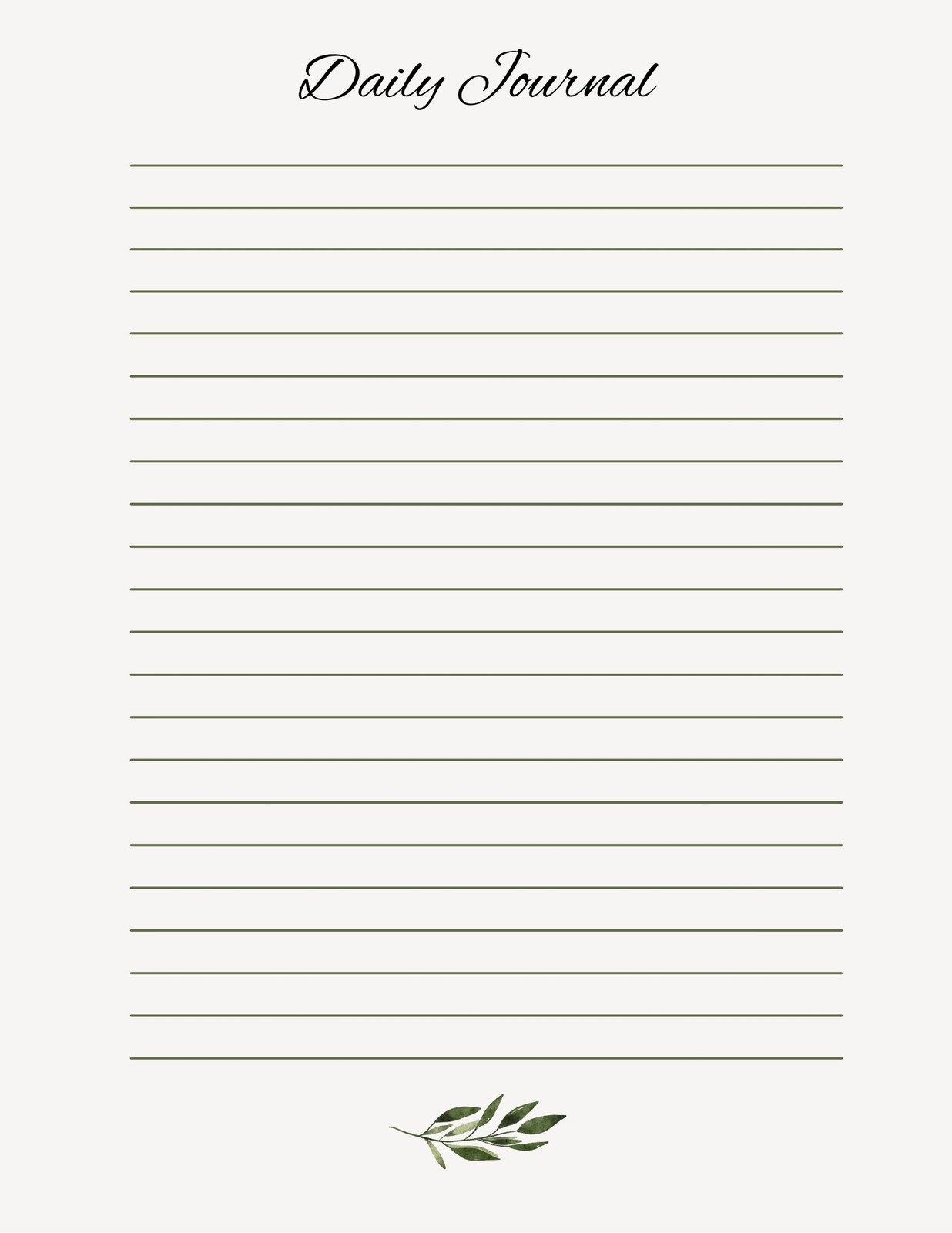 Printable Blank Journal Template