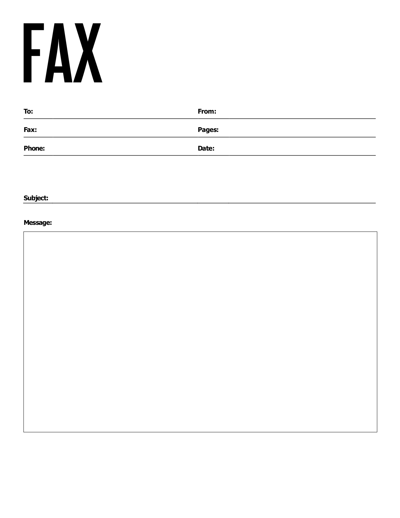 Free Fax Cover Sheets Templates Printable