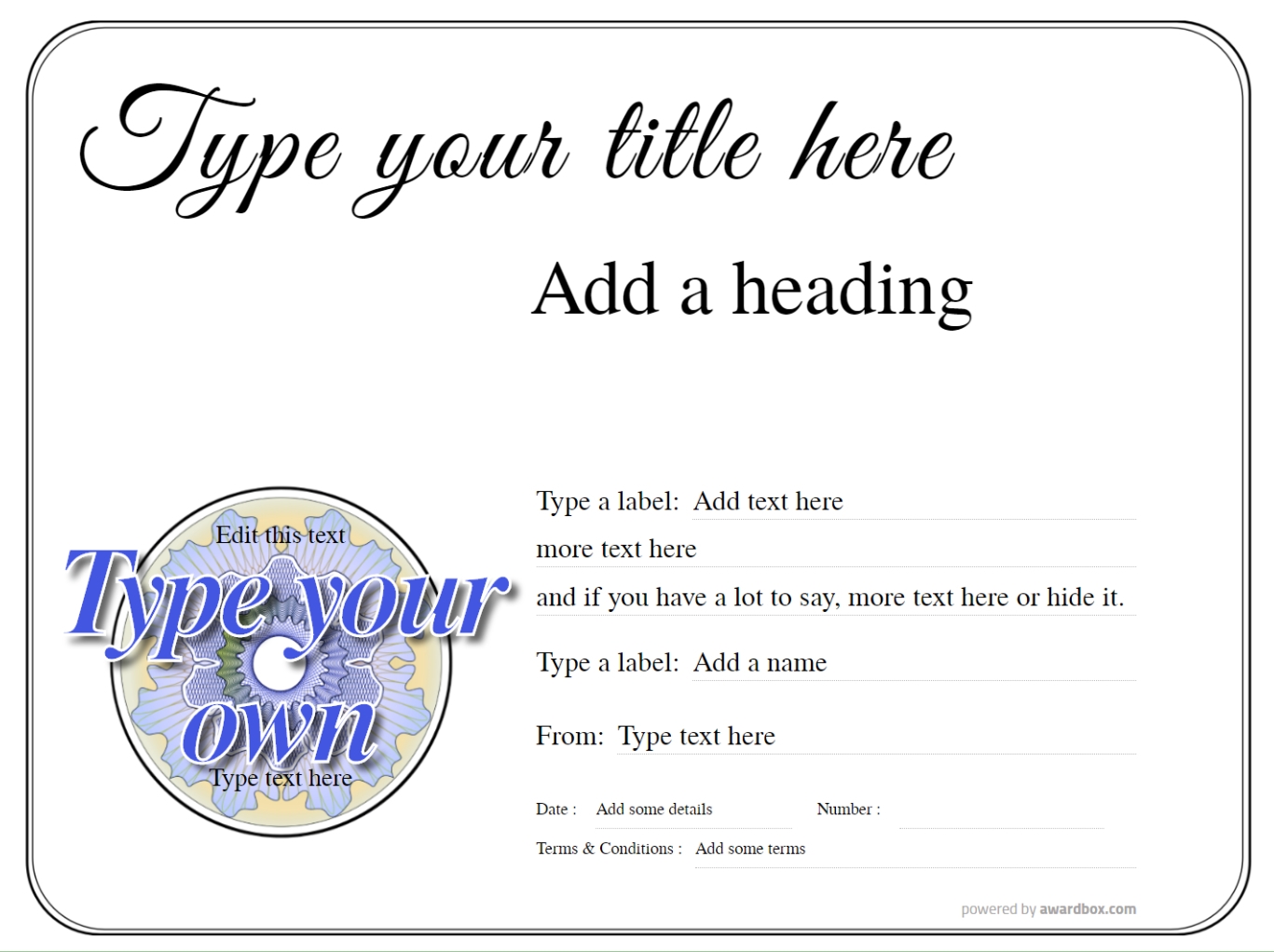 Free Gift Certificate Templates And Vouchers Easy To Customize And Print