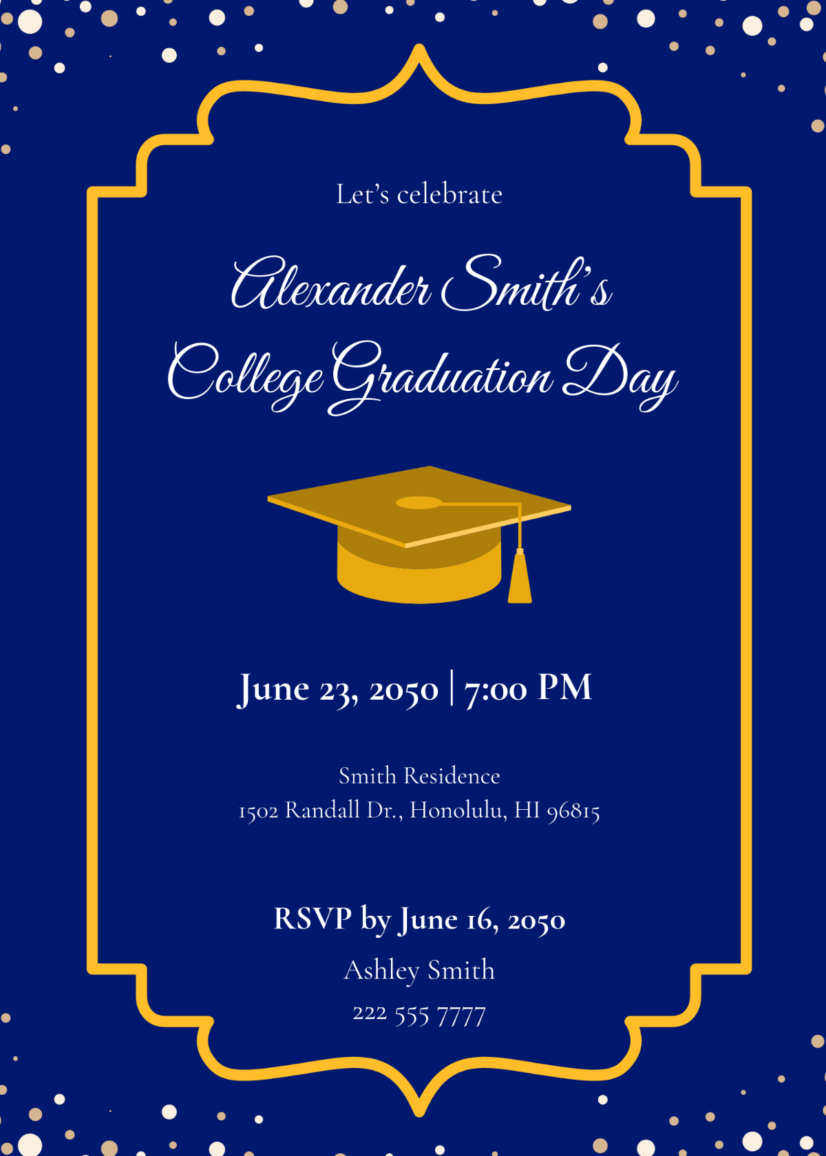 Free Invitation Templates Printable Graduation