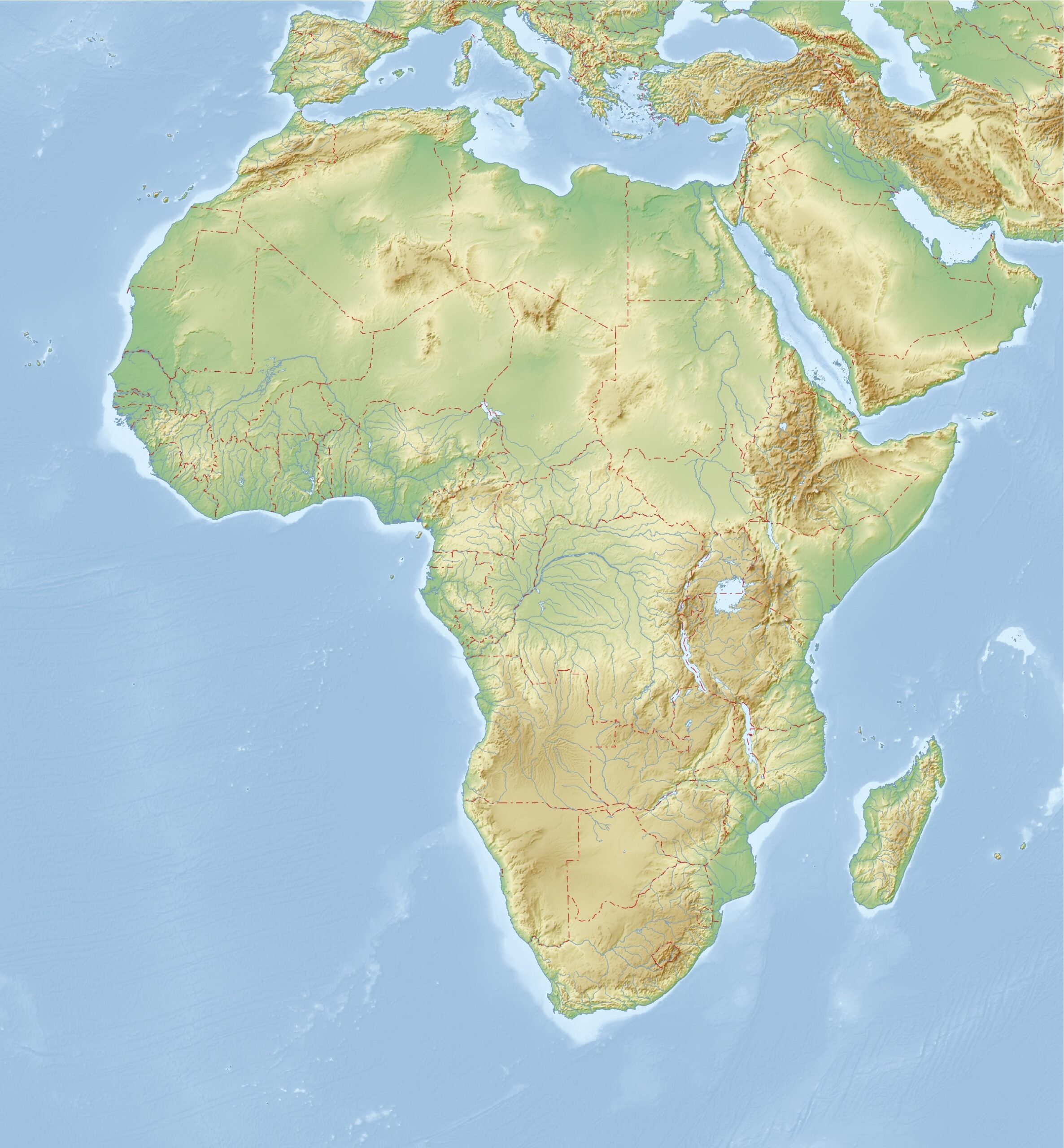 Free Printable Map Of Africa Blank