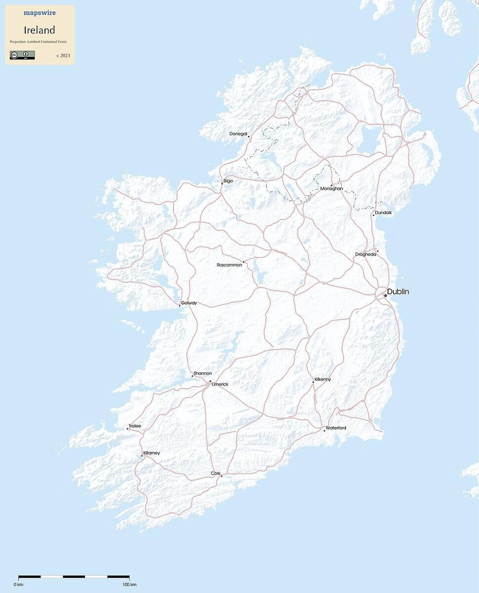 Printable Ireland Map