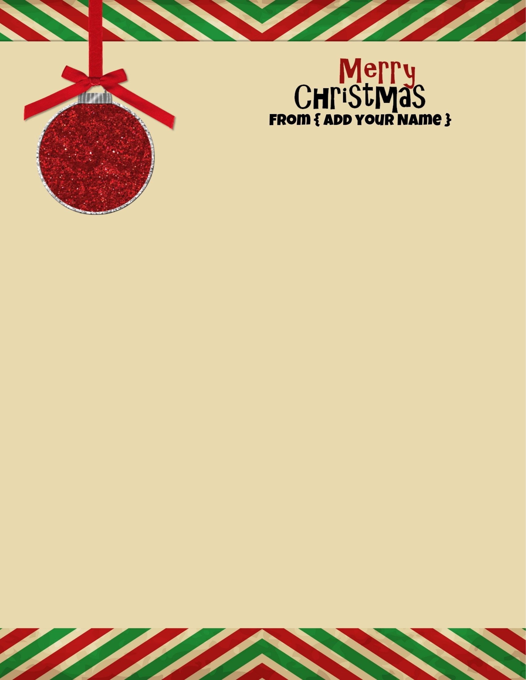 Free Personalized Christmas Stationery Free Personalized Christmas Stationery