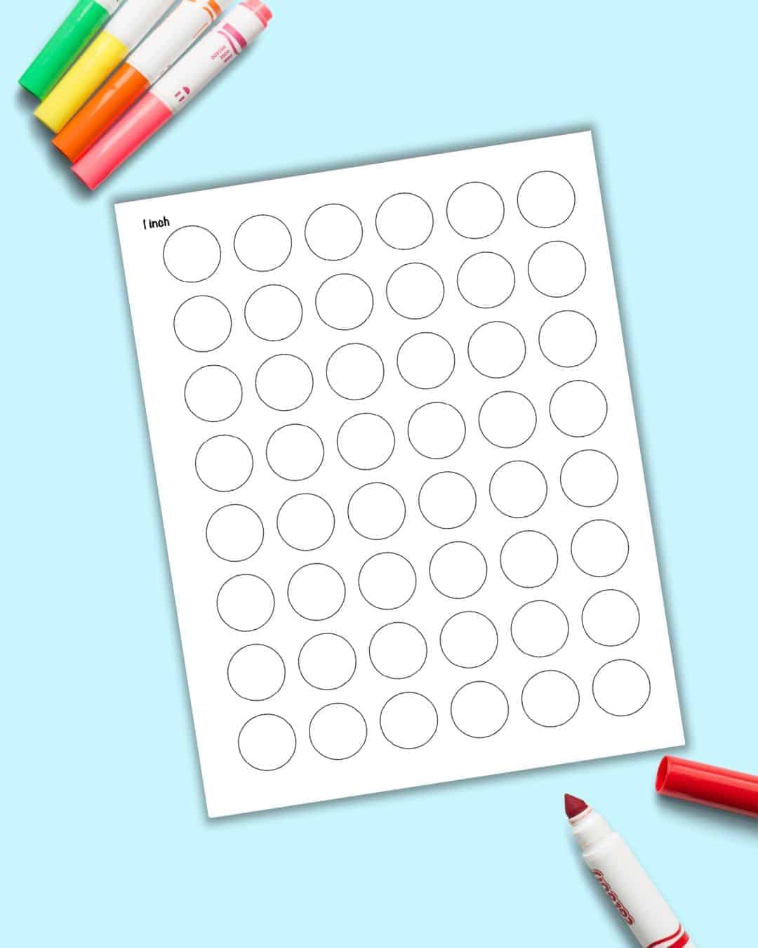 Free Printable 1 Inch Circle Template
