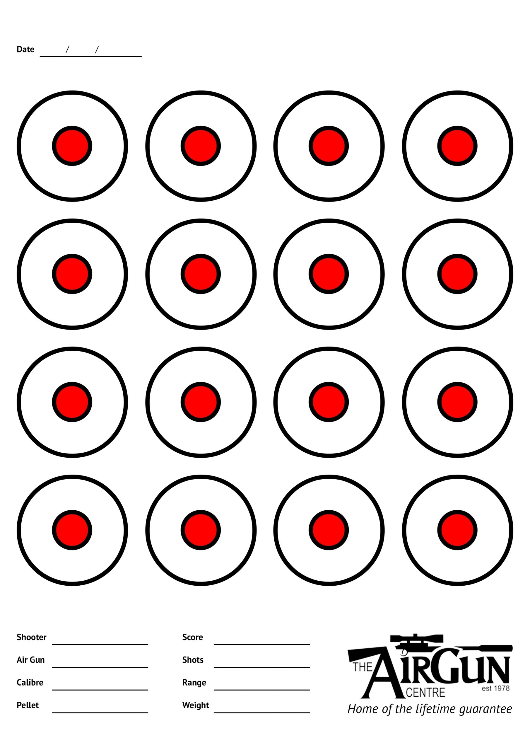 Free Printable Pistol Targets