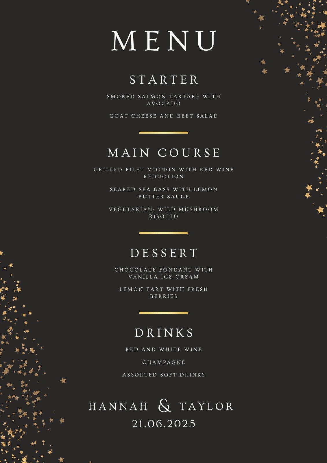 Free Printable Dinner Menu Templates