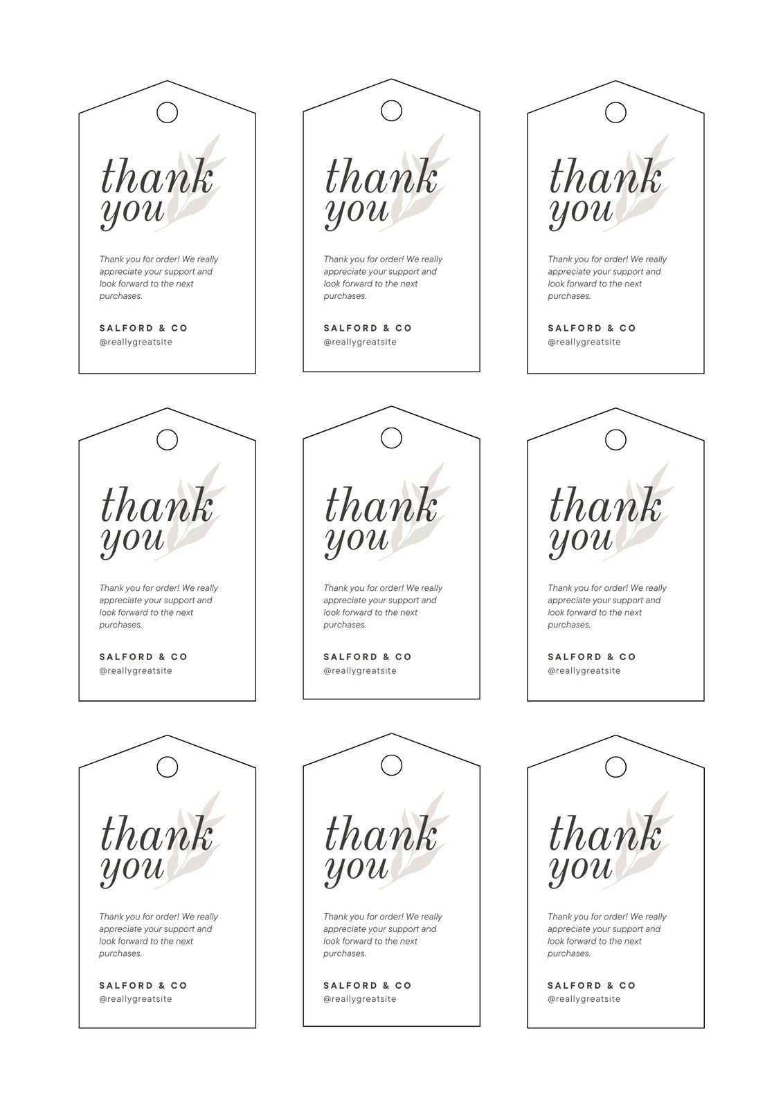 Free Printable Message Template