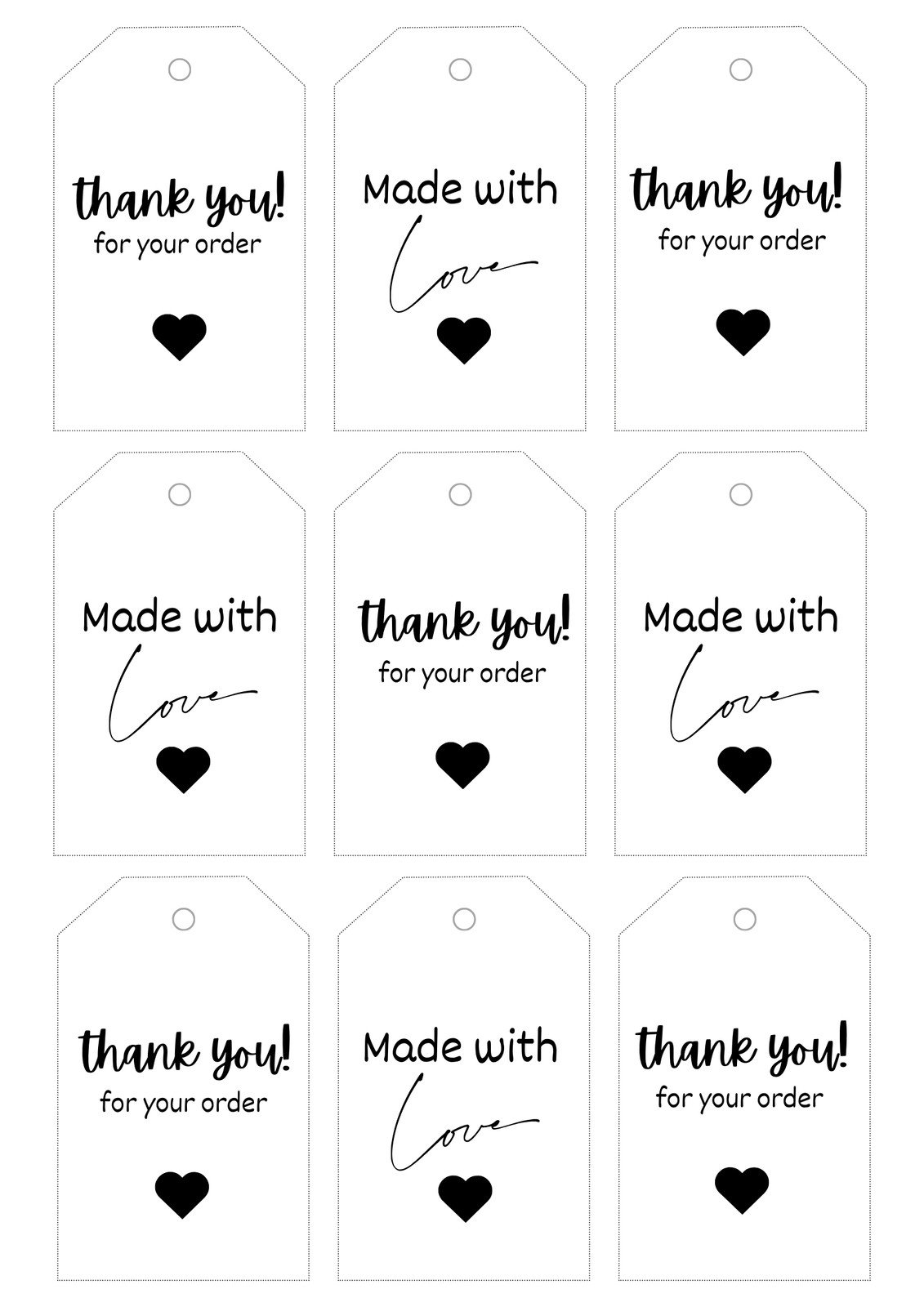 Small Printable Blank Gift Tags Free
