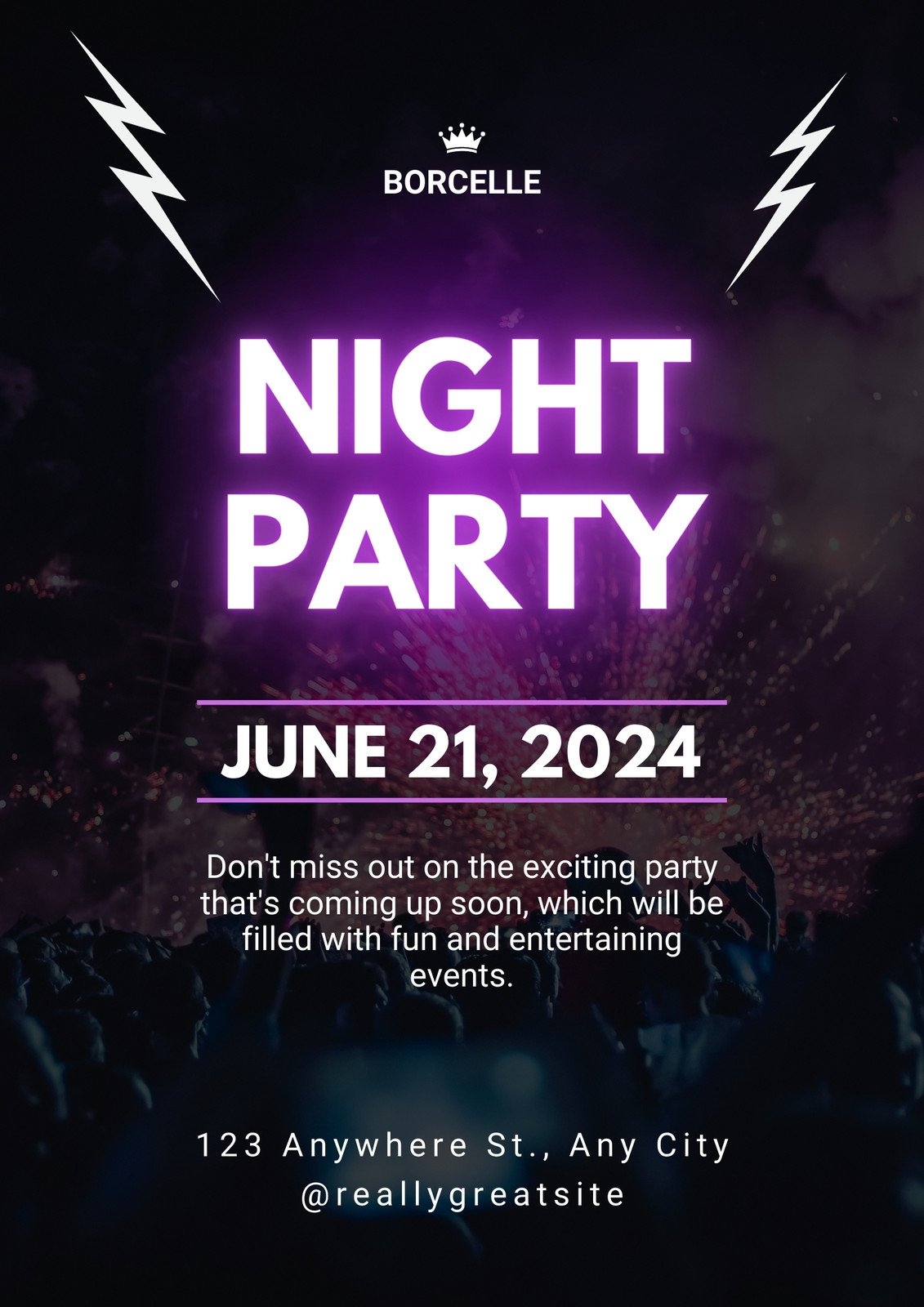 Party Flyer Printable Free Template