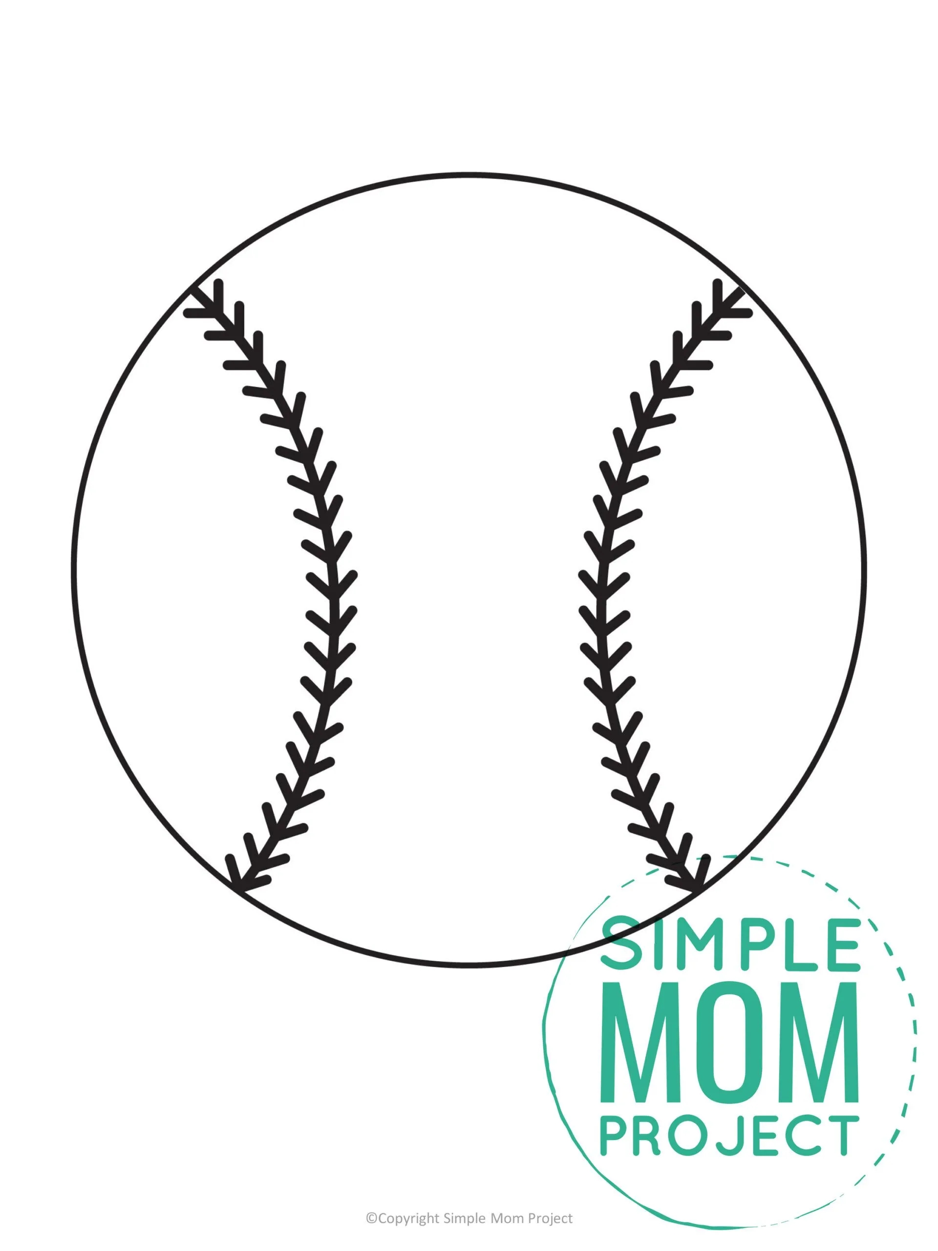 Free Printable Baseball Template Simple Mom Project Free Printable Baseball Template Simple Mom Project