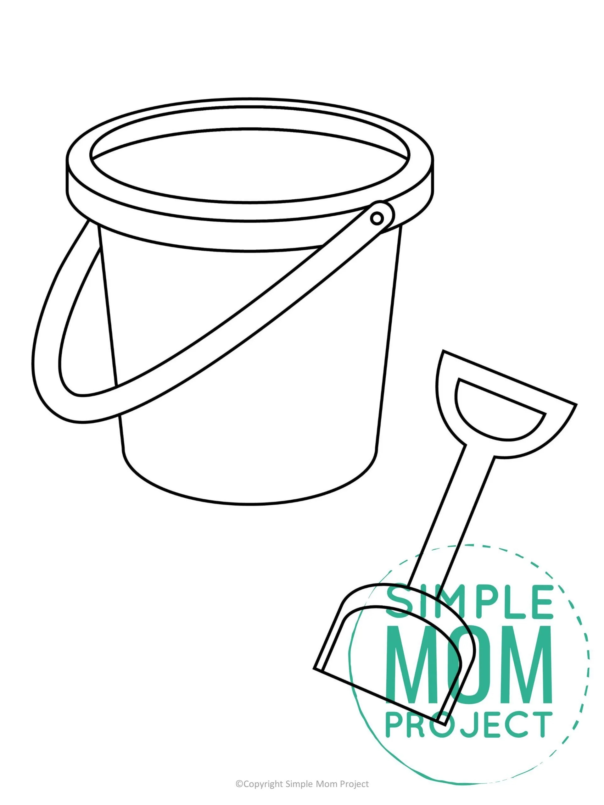 Free Printable Beach Pail And Shovel Template Simple Mom Project