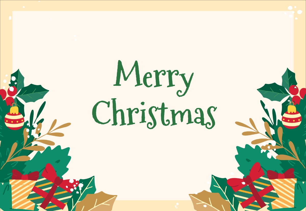 Free Printable Christmas Postcard Templates