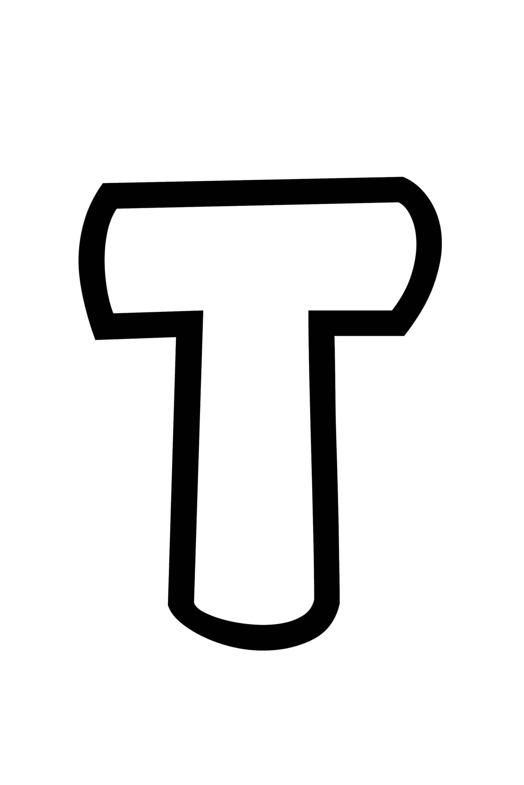 Free Printable Letter T Template