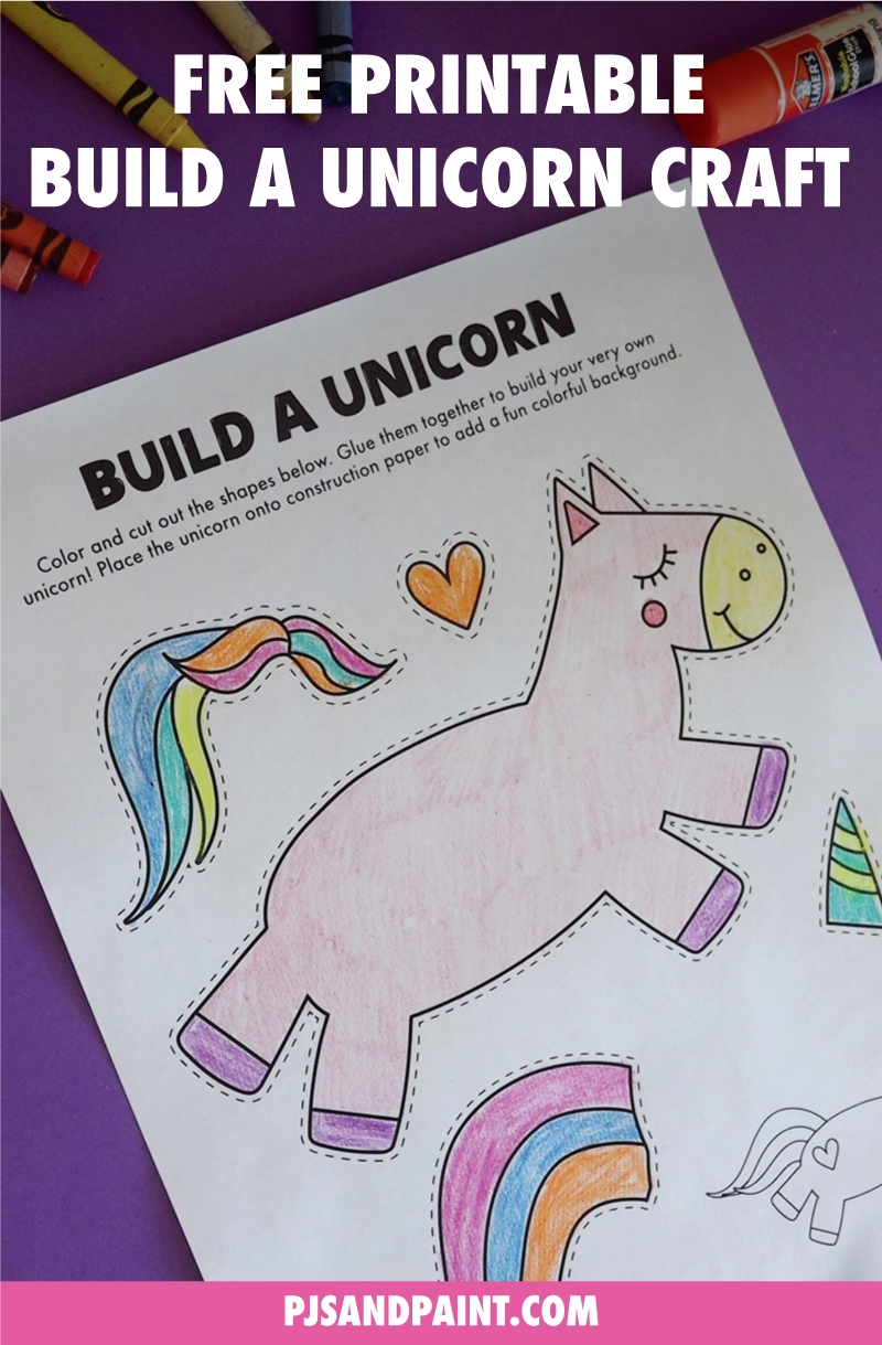 Free Printable Unicorn Craft Template