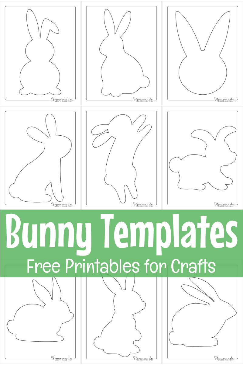 Free Printable Bunny Seperate Sewing Template