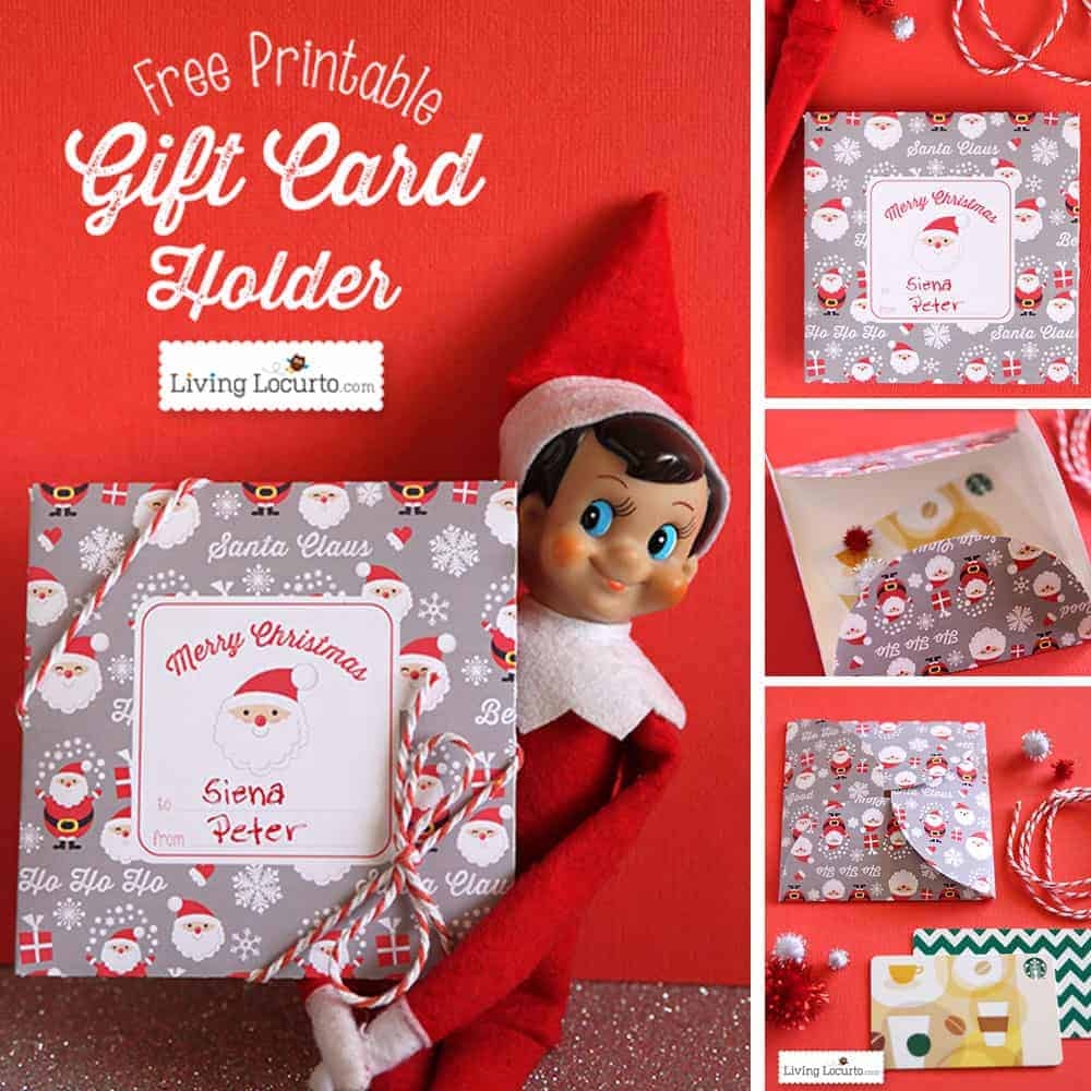 Free Printable Christmas Gift Card Holder Easy DIY Gift Idea