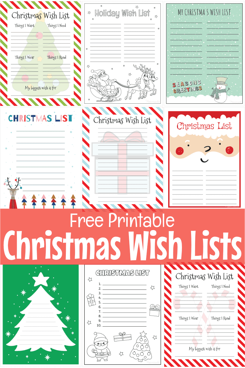 Free Printable Wish List For Christmas