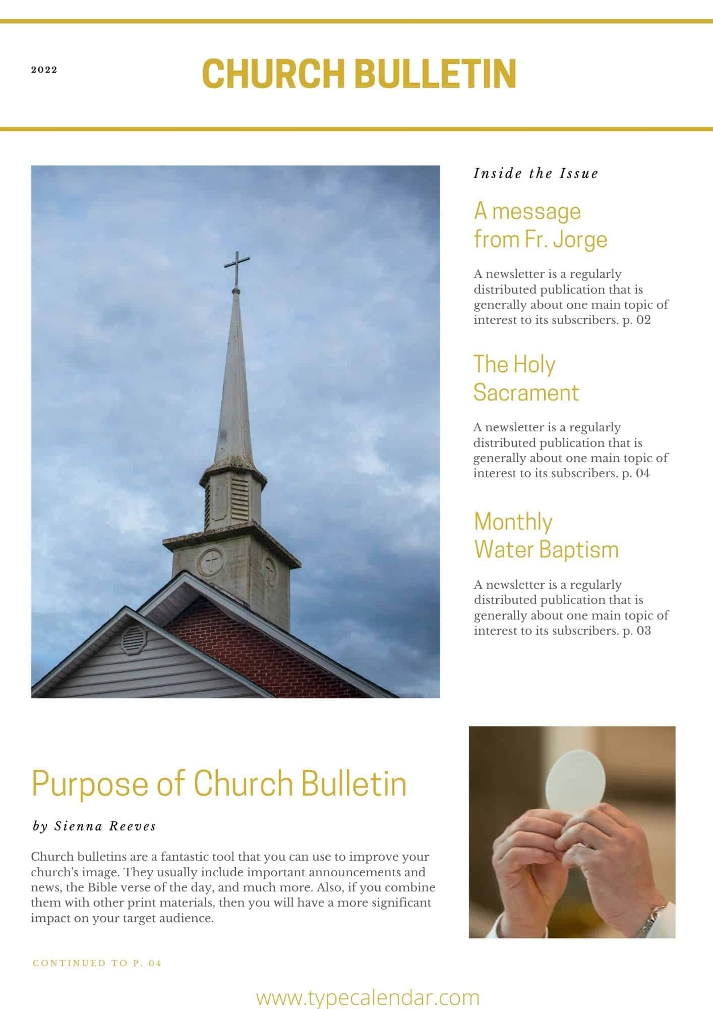 Free Printable Church Templates