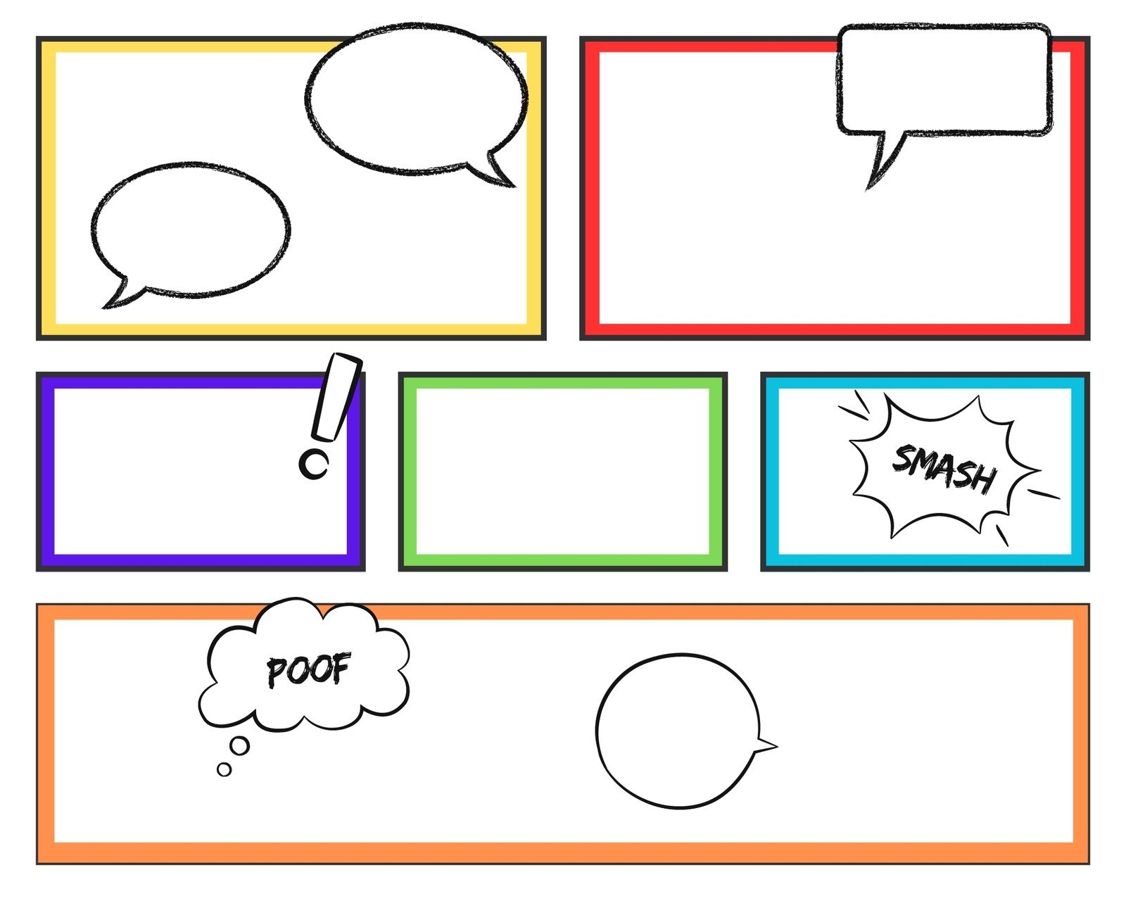 Blank Comic Strip Printable Free