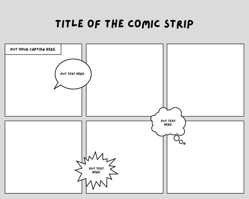 Blank Cartoon Template Printable Template Free Printable